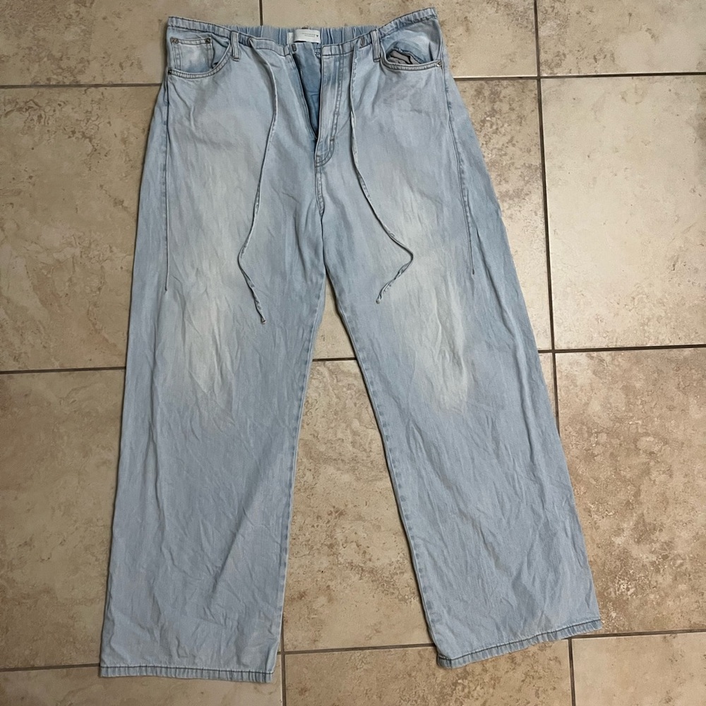 Zara Sky Blue Flare Jeans
